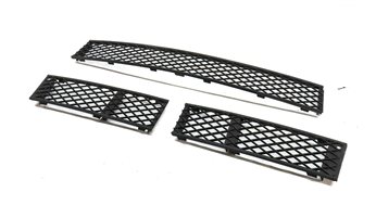 09-12 BMW 7 (F01 F02) FRONT LOWER LEFT RIGHT CENTER BUMPER AIR VENT GRILLE SET/3 — exact item pictured